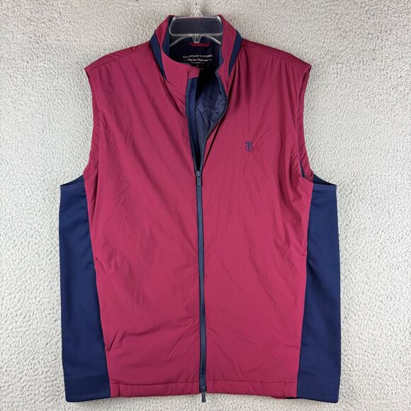 Holderness Bourne King Vest Men L Red Blue Golf Insulated Dry Luxe Performance - Picture 2 of 14
